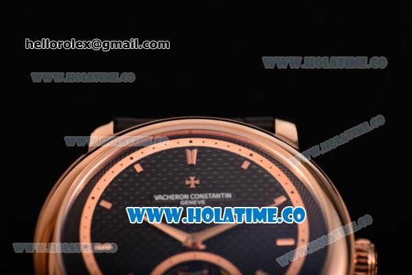 Vacheron Constantin Malte Tourbillon Asia Automatic Rose Gold Case with Rose Gold Stick Markers and Black Dial - Click Image to Close